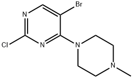 5-bromo-2-chloro-4-(4-methylpiperazin-1-yl)pyrimidine Struktur