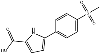 5-(4-(methylsulfonyl)phenyl)-1H-pyrrole-2-carboxylic acid Struktur