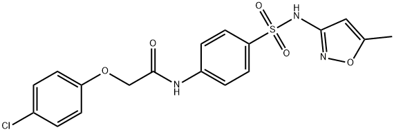 2-(4-chlorophenoxy)-N-(4-{[(5-methyl-3-isoxazolyl)amino]sulfonyl}phenyl)acetamide Struktur