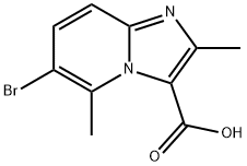 6-bromo-2,5-dimethylimidazo[1,2-a]pyridine-3-carboxylic acid Struktur