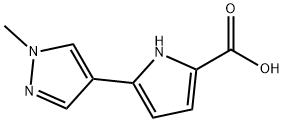 5-(1-methyl-1H-pyrazol-4-yl)-1H-pyrrole-2-carboxylic acid Struktur