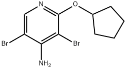 4-Amino-3,5-dibromo-2-(cyclopentoxy)pyridine Struktur