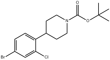 2-(N-Boc-Piperidin-4-yl)-5-bromo-1-chlorobenzene Struktur