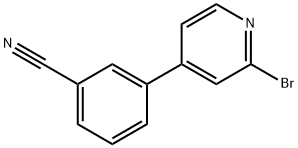 2-Bromo-4-(3-cyanophenyl)pyridine Struktur