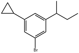 3-(sec-Butyl)-5-cyclopropylbromobenzene Struktur