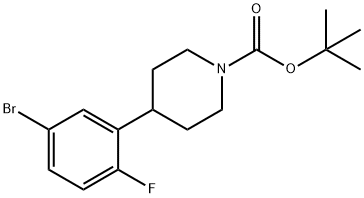 3-(N-Boc-Piperidin-4-yl)-4-fluoro-1-bromobenzene Struktur