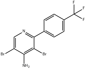 4-Amino-3,5-dibromo-2-(4-trifluoromethylphenyl)pyridine Struktur