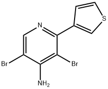 4-Amino-3,5-dibromo-2-(3-thienyl)pyridine Struktur