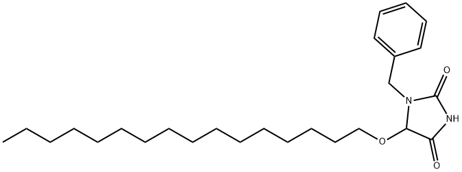 1-benzyl-5-(hexadecyloxy)-2,4-imidazolidinedione Struktur