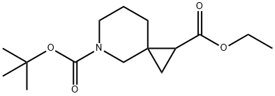 5-(tert-butyl) 1-ethyl 5-azaspiro[2.5]octane-1,5-dicarboxylate Struktur