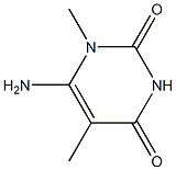 6-amino-1,5-dimethylpyrimidine-2,4(1H,3H)-dione Struktur