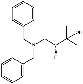 (R)-4-(Dibenzylamino)-3-fluoro-2-methyl-2-butanol Struktur