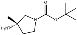 tert-butyl (S)-3-amino-3-methylpyrrolidine-1-carboxylate Struktur