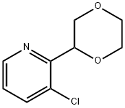 3-Chloro-2-(1,4-dioxan-2-yl)pyridine Struktur