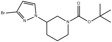 1-BOC-3-(3-溴-1-吡唑基)哌啶, 1622834-55-2, 結(jié)構(gòu)式