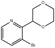 3-Bromo-2-(1,4-dioxan-2-yl)pyridine Struktur