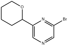 2-bromo-6-(tetrahydro-2H-pyran-2-yl)pyrazine Struktur