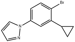 1-(4-bromo-3-cyclopropylphenyl)-1H-pyrazole Struktur