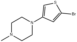 2-Bromo-4-(N-methylpiperazin-1-yl)thiophene Struktur