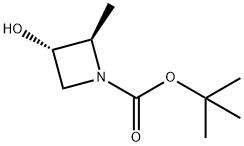 tert-butyl (2R,3S)-3-hydroxy-2-methylazetidine-1-carboxylate Structure