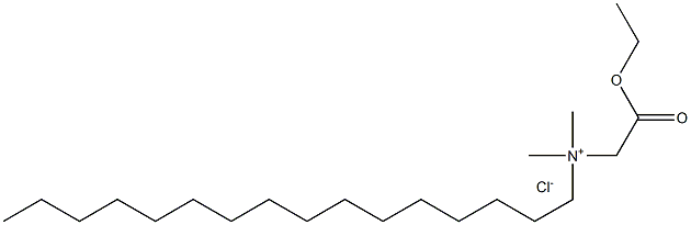 1-Hexadecanaminium, N-(2-ethoxy-2-oxoethyl)-N,N-dimethyl-, chloride Struktur