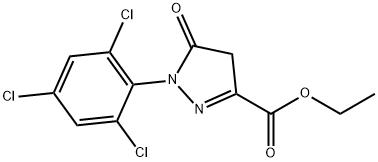 4,5-Dihydro-5-oxo-1-(2,4,6-trichlorophenyl)-1H-pyrazole-3-carboxylic acid ethyl ester Struktur