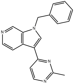 3-(2-Methyl-4-pyrimidinyl)-1-(phenylmethyl)-1H-pyrrolo[2,3-c]pyridine Struktur