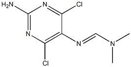 Methanimidamide, N'-(2-amino-4,6-dichloro-5-pyrimidinyl)-N,N-dimethyl- Struktur