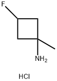 3-fluoro-1-methylcyclobutan-1-amine hydrochloride Struktur