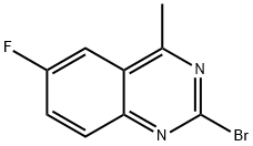 2-bromo-6-fluoro-4-methylquinazoline Struktur