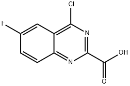 4-chloro-6-fluoroquinazoline-2-carboxylic acid Struktur