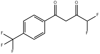 4,4-difluoro-1-[4-(trifluoromethyl)phenyl]butane-1,3-dione Struktur