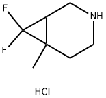 7,7-difluoro-6-methyl-3-azabicyclo[4.1.0]heptane hydrochloride Struktur