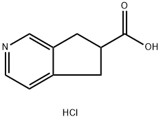 5H,6H,7H-cyclopenta[c]pyridine-6-carboxylic acid hydrochloride Struktur