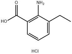 2-amino-3-ethylbenzoic acid HCl Struktur