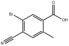 5-Bromo-4-cyano-2-methylbenzoic acid Struktur