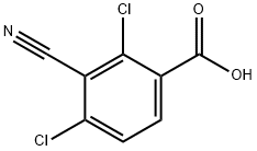 3-Cyano-2,4-dichlorobenzoic acid Struktur