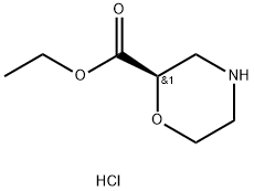 (R)-Ethyl morpholine-2-carboxylate hydrochloride Struktur