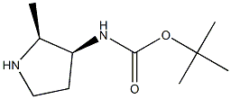 tert-butyl ((2S,3S)-2-methylpyrrolidin-3-yl)carbamate Struktur