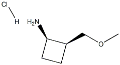 (1R,2S)-2-(methoxymethyl)cyclobutan-1-amine hydrochloride Struktur