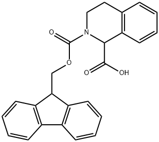 2-{[(9H-fluoren-9-yl)methoxy]carbonyl}-1,2,3,4-tetrahydroisoquinoline-1-carboxylic acid Struktur