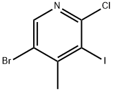 5-bromo-2-chloro-3-iodo-4-methylpyridine Struktur