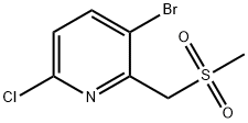 3-bromo-6-chloro-2-(methanesulfonylmethyl)pyridine Struktur