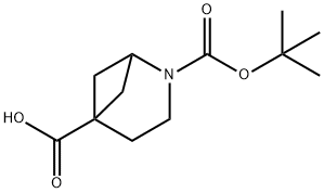 2-[(tert-butoxy)carbonyl]-2-azabicyclo[3.1.1]heptane-5-carboxylic acid Struktur