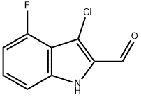 3-chloro-4-fluoro-1H-indole-2-carbaldehyde Struktur