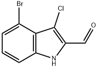 4-bromo-3-chloro-1H-indole-2-carbaldehyde Struktur