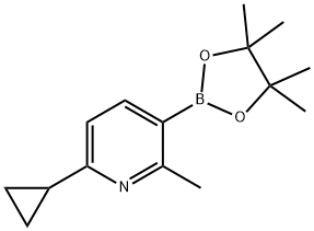 2-Methyl-6-(cyclopropyl)pyridine-3-boronic acid pinacol ester Struktur