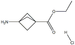 Ethyl 3-aminobicyclo[1.1.1]pentane-1-carboxylate hydrochloride Struktur