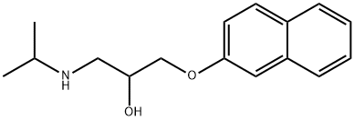 1-(naphthalen-2-yloxy)-3-[(propan-2-yl)amino]propan-2-ol Struktur