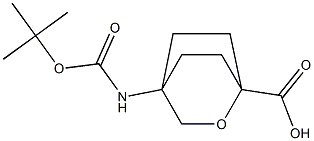 4-{[(tert-butoxy)carbonyl]amino}-2-oxabicyclo[2.2.2]octane-1-carboxylic acid Struktur